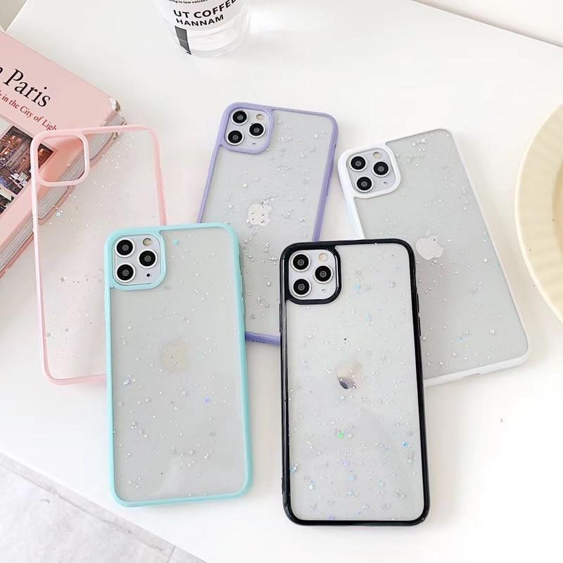 Candy Color Glitter Star Case-xinru