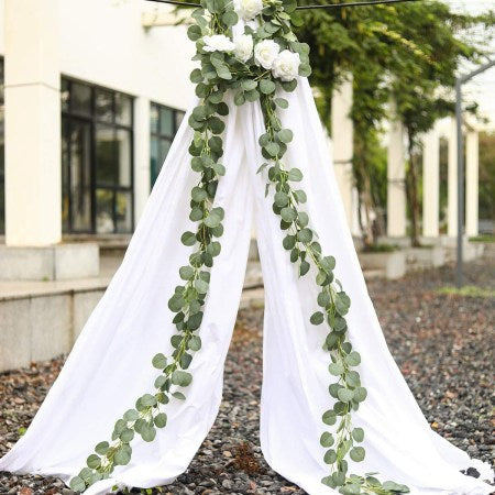 Party Wedding Decoratinon Ivy Leaves Artificial Eucalyptus Garland-xinru