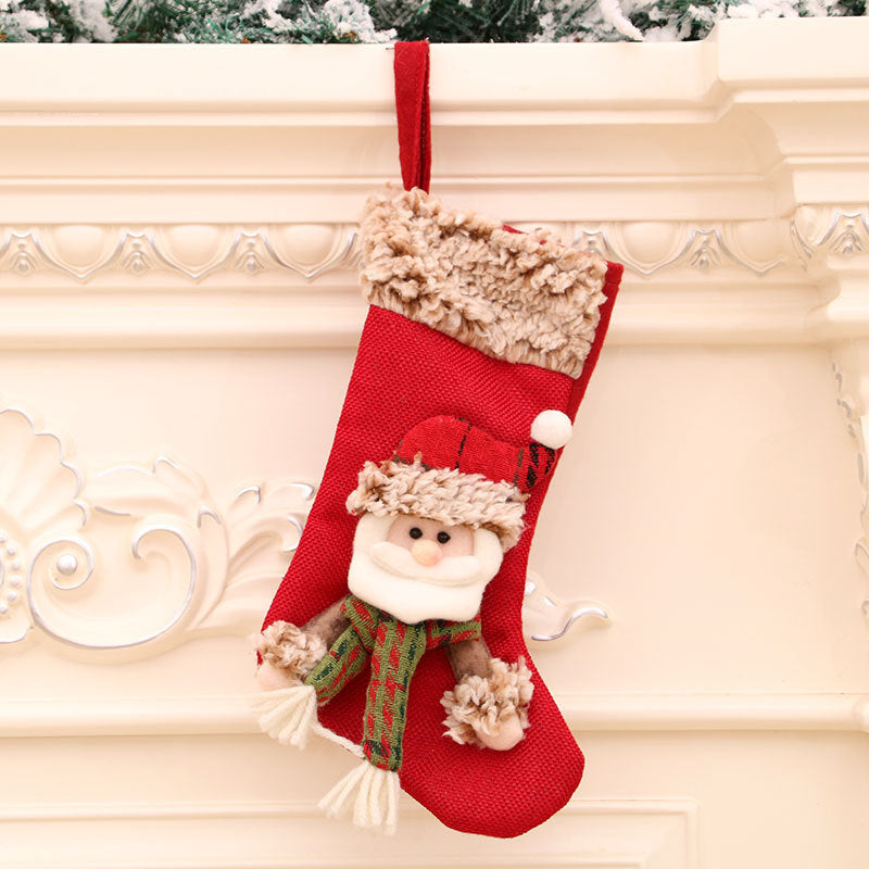 3D Christmas Stockings Candy Gifts Bag Hanging Ornaments Christmas Decoration-xinru shop