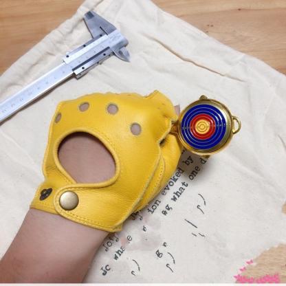 Retro Motorcycle Riding Cowhide Half-finger Gloves-xinru shop