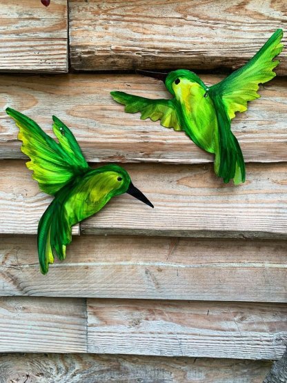 Hummingbirds Metal Art Yard Art-xinru shop