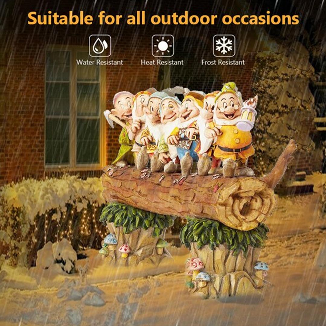 Seven Dwarf Trees Gnome Garden Statues Mini Gnomes Resin Figurine Fairy Garden-xinru