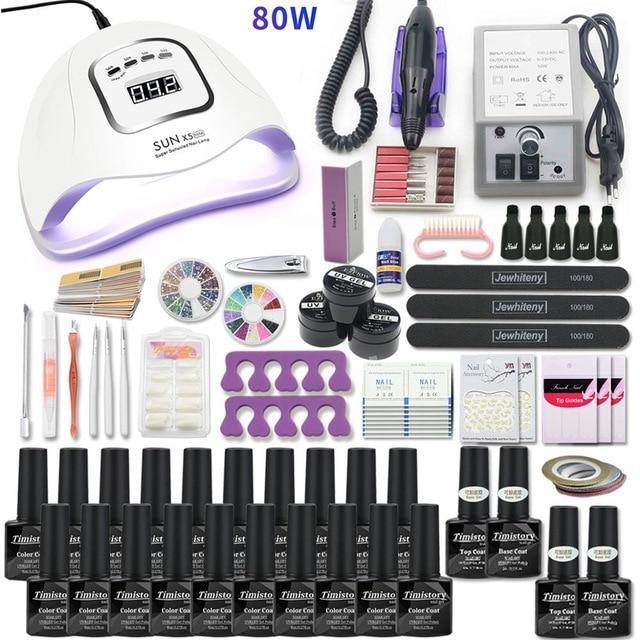 Acrylic Nail Kit Nail Drill Led Nail Lamp 20000rpm-xinru