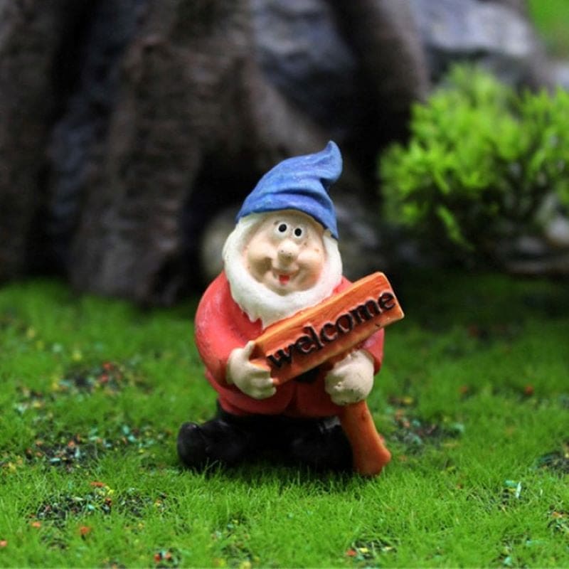 Garden Gnomes Statues Mini Gnomes Garden Set Fairy Ornament-xinru