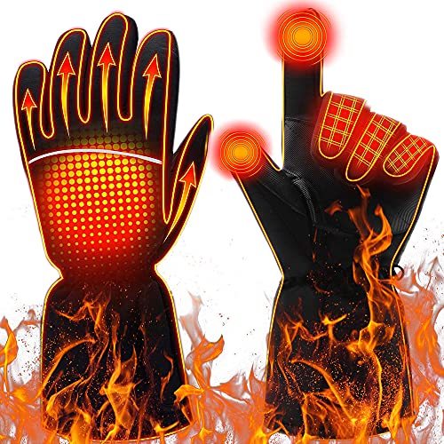 Unisex Electric Battery Powered Waterproof Warm Touchscreen Heated Gloves for Sports-xinru shop
