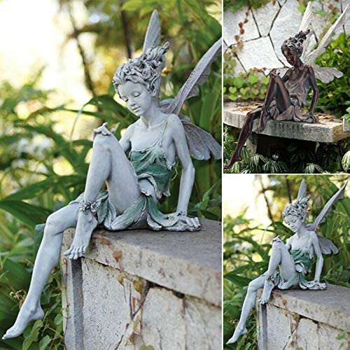 Turek Seated Statue Outdoor Angel Girl Statue Craft-xinru