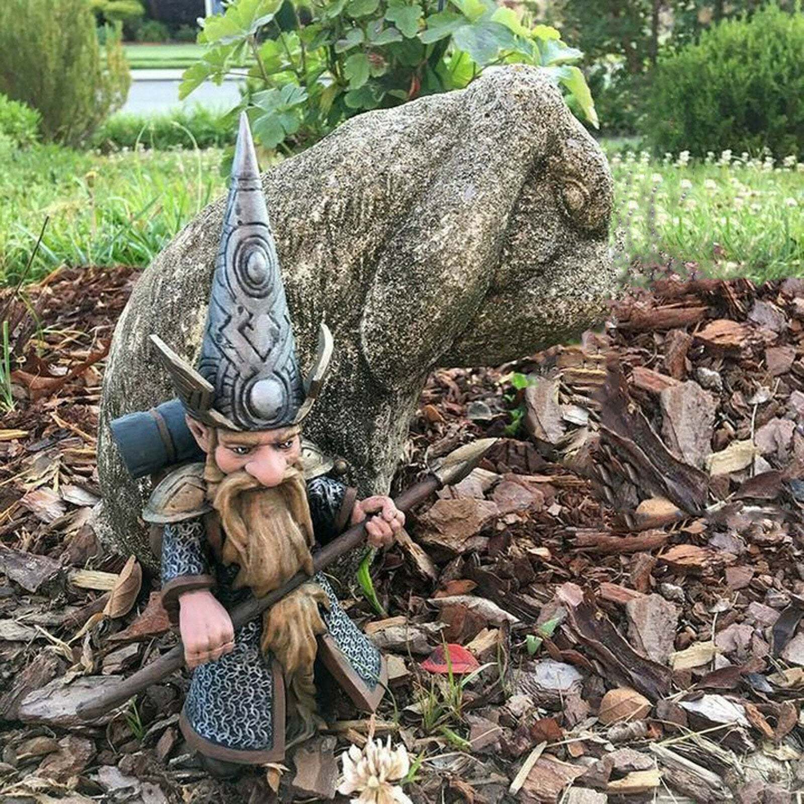 Fighting Garden Gnome Statue Guard Your Garden-xinru