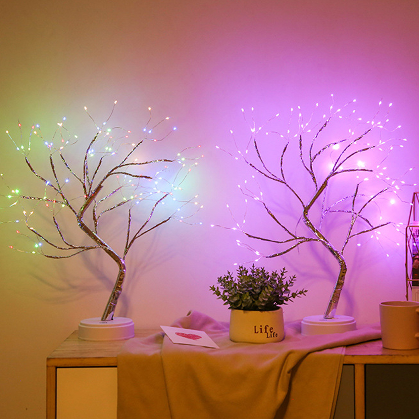 LED Artificial Twig Tree Light Tabletop Bonsai Lamp-xinru
