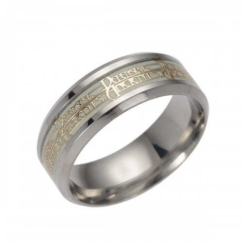 Men's Luminous Titanium Steel Ring Punk Statement Ring-xinru
