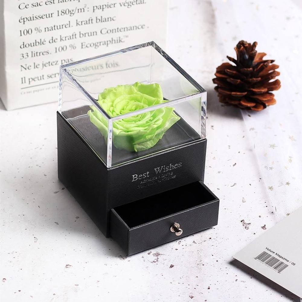 Immortal Preserved Rose Teddy Bear Box Display-xinru
