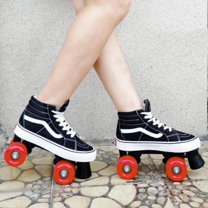 Canvas Roller Skates-Classic Black-xinru shop