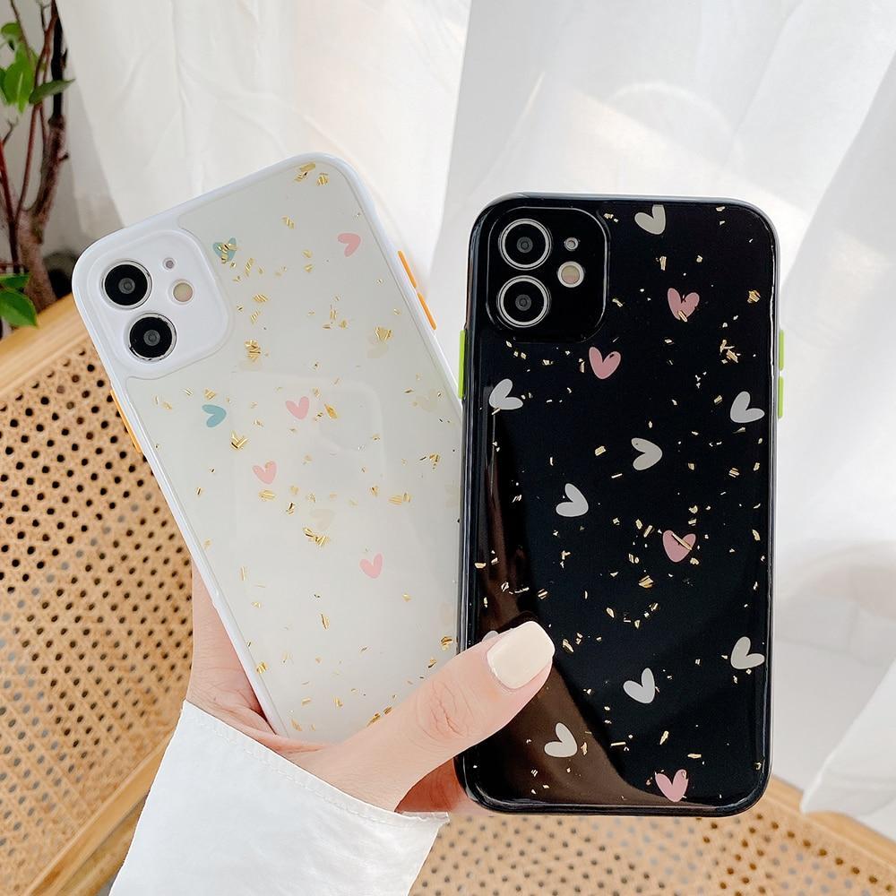 Cute Glitter Hearts Case-xinru