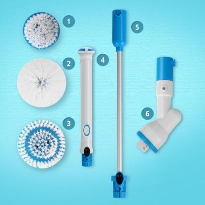 Electric Power Cleaning Scrubber With Extension Handle-xinru