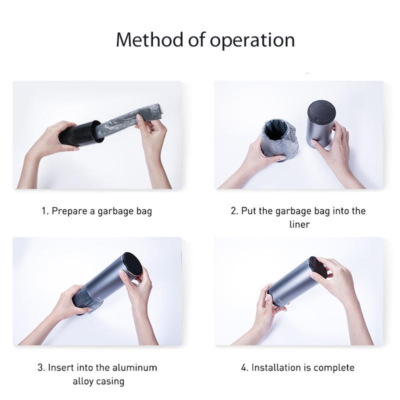 Car Trash Bin Alloy Garbage Can-xinru