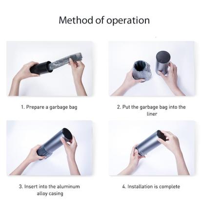 Car Trash Bin Alloy Garbage Can-xinru