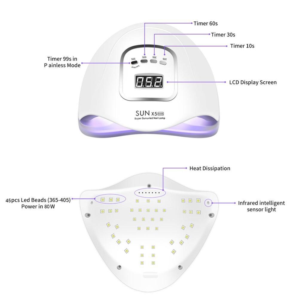 Acrylic Nail Kit Nail Drill Led Nail Lamp 20000rpm-xinru