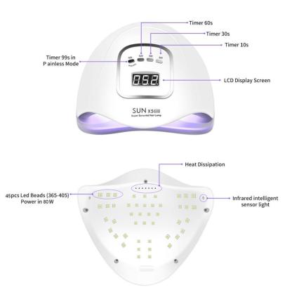 Acrylic Nail Kit Nail Drill Led Nail Lamp 20000rpm-xinru