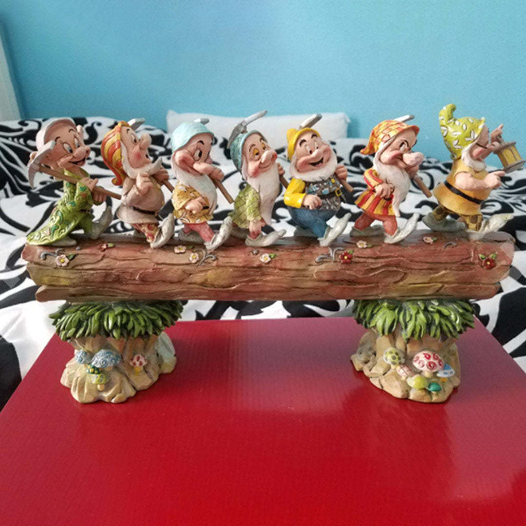 Seven Dwarf Trees Gnome Garden Statues Mini Gnomes Resin Figurine Fairy Garden-xinru