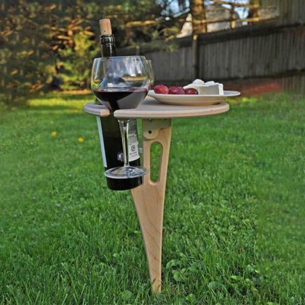 Outdoor Wine Table with Foldable Desktop-xinru shop