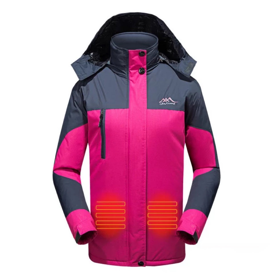 Women's 3-in-1 Heated Jacket with Battery Pack 5V Waterproof-xinru shop