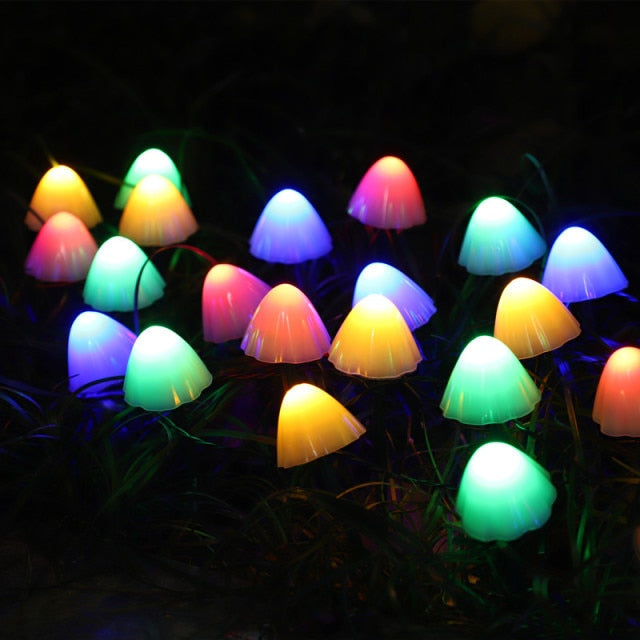 Mushroom Solar Energy String Lights LED Light Garden Decoration-xinru