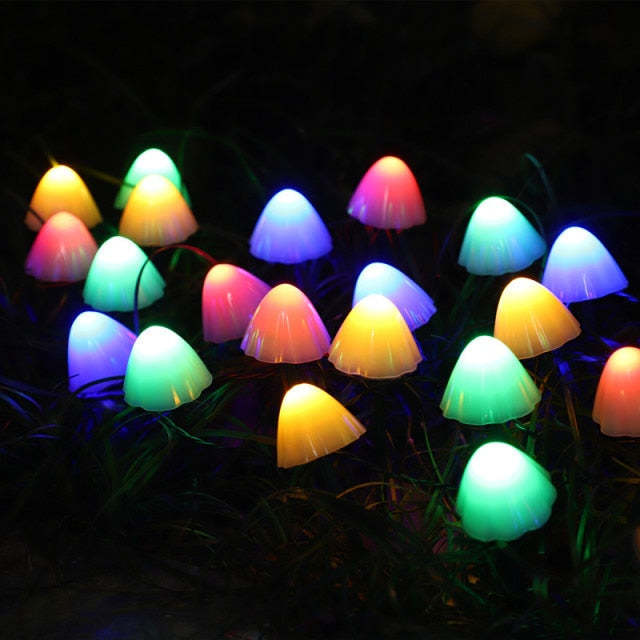 Mushroom Solar Energy String Lights LED Light Garden Decoration-xinru
