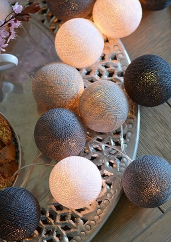 LED Cotton Ball String Lights Christmas Fairy Lighting Wedding Halloween Party-xinru