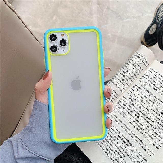 Clear Splicing Candy Color Case-xinru