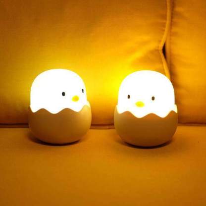 Silicone Touch Sensor Cute Egg Kids Night Light-xinru