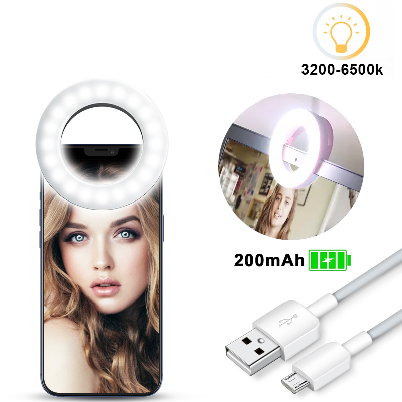 1" Ring Lamps Selfie Ring Light For Phone Vlog Ring Light Selfie Fill Light-xinru