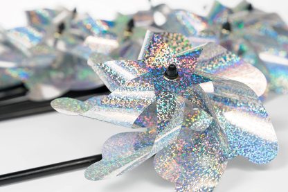 Sparkly Holographic Pin Wheel Spinners Scare Off Birds And Pests-xinru