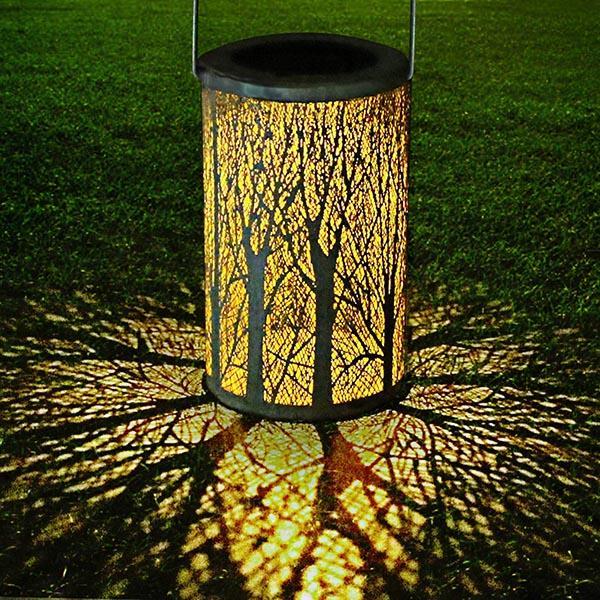 Solar Tree Pattern Lantern Light-xinru shop