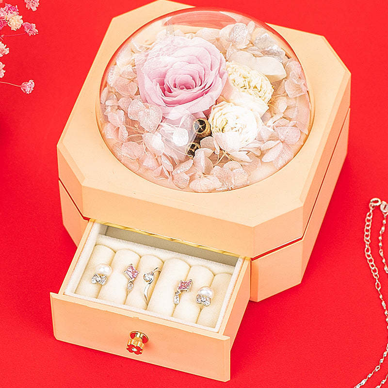 Mother's Day Romantic Gift Octagonal Single Layer Drawer Box-xinru