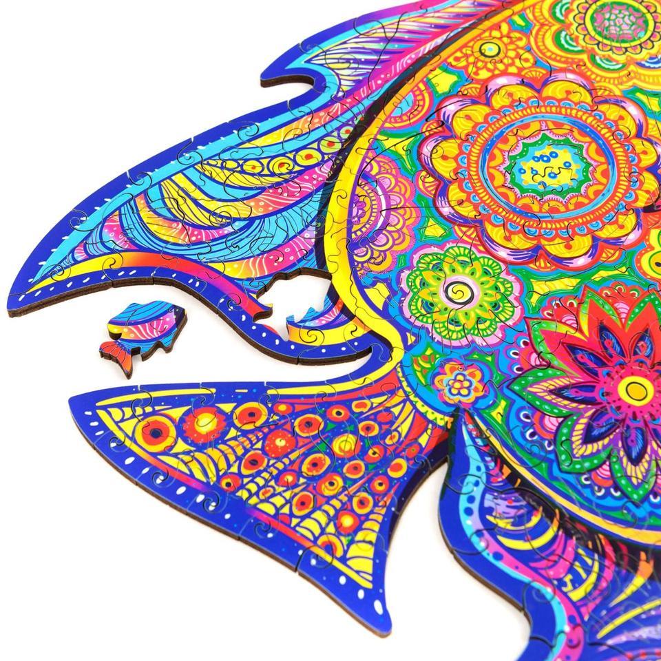 Shining Fish Wooden Jigsaw Puzzle With Box Gifts-xinru