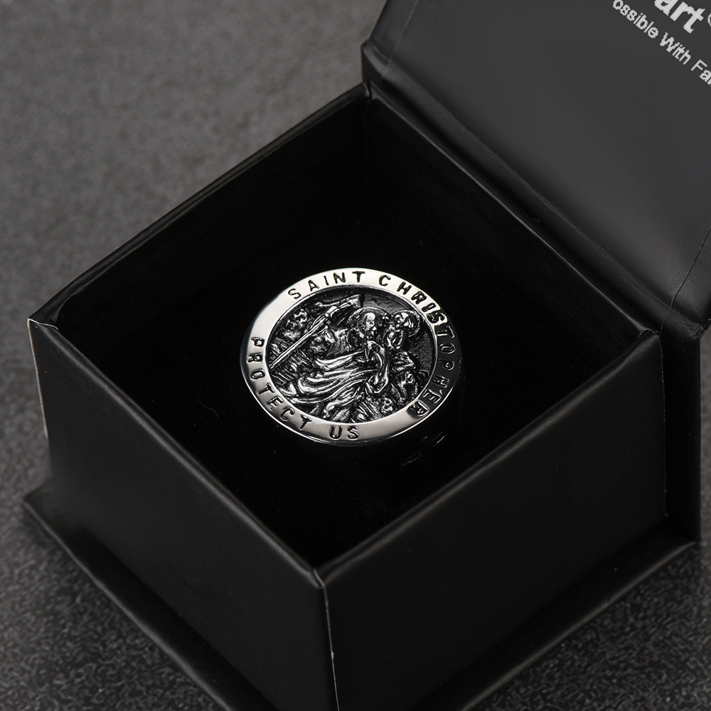 St. Christopher Ring Patron Saint of Travellers Ring-xinru