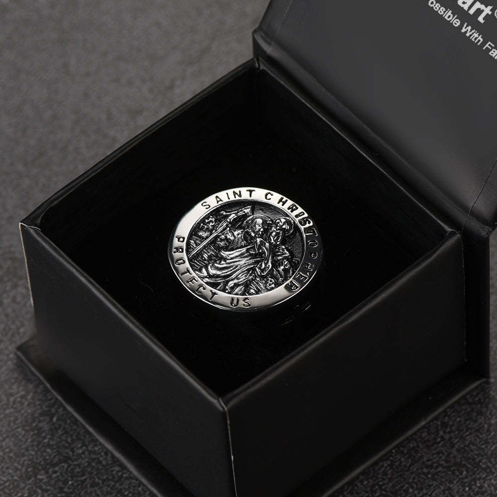 St. Christopher Ring Patron Saint of Travellers Ring-xinru