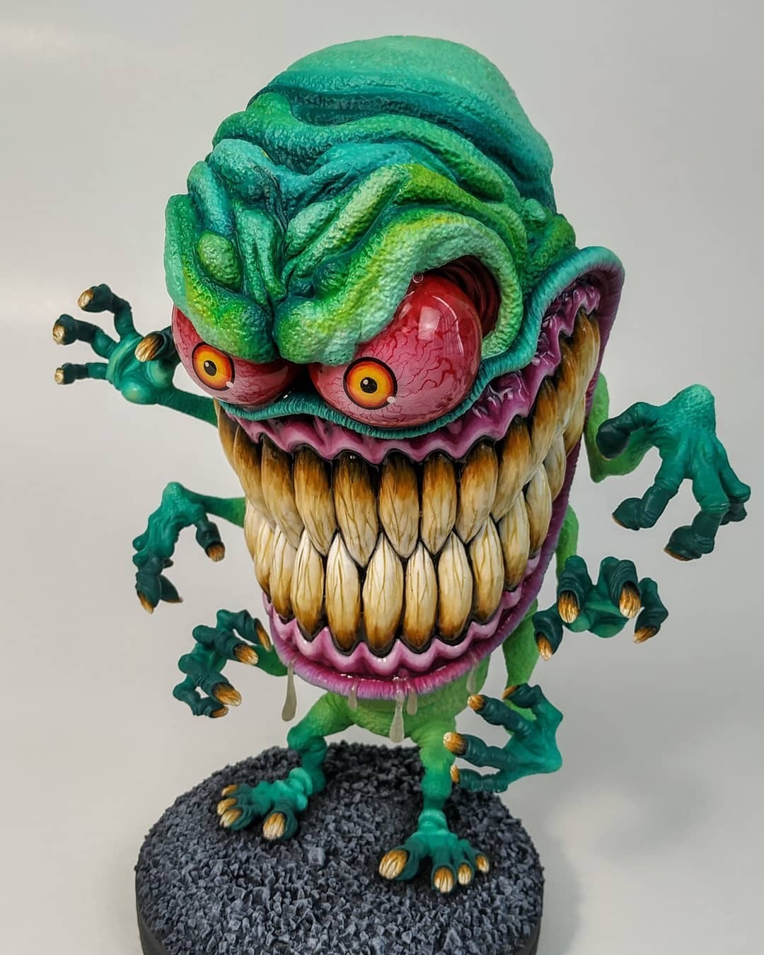 Scary Monster Statue Angry Big Mouth-xinru