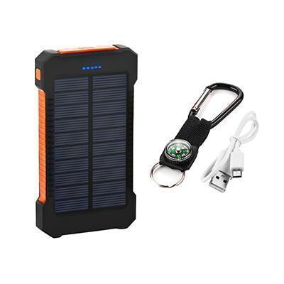 20000mAh Dual-USB Waterproof Solar Portable  Compass Battery Charger-xinru