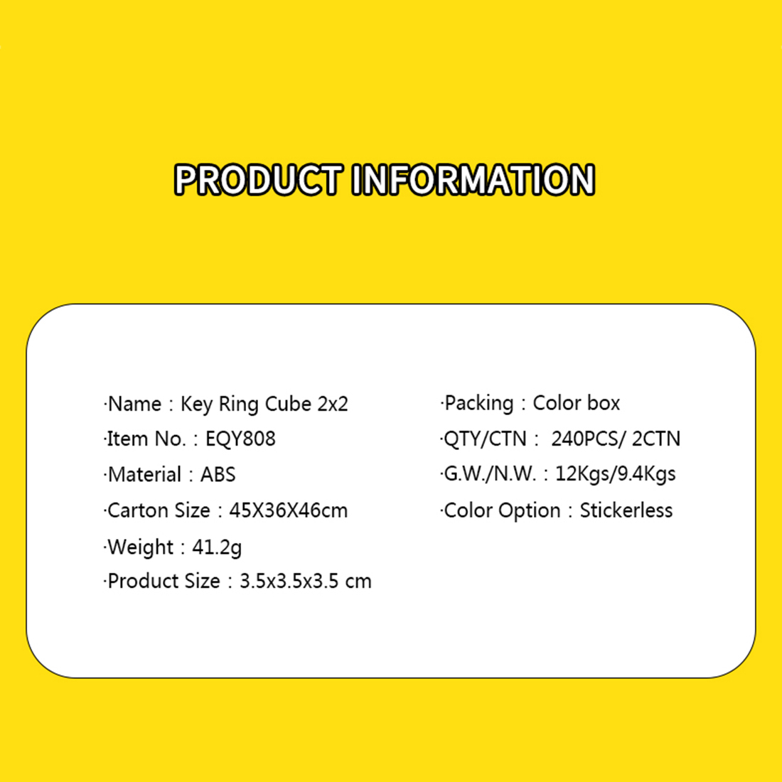 QiYi Mini Pillowed 2x2 Keychain-xinru shop