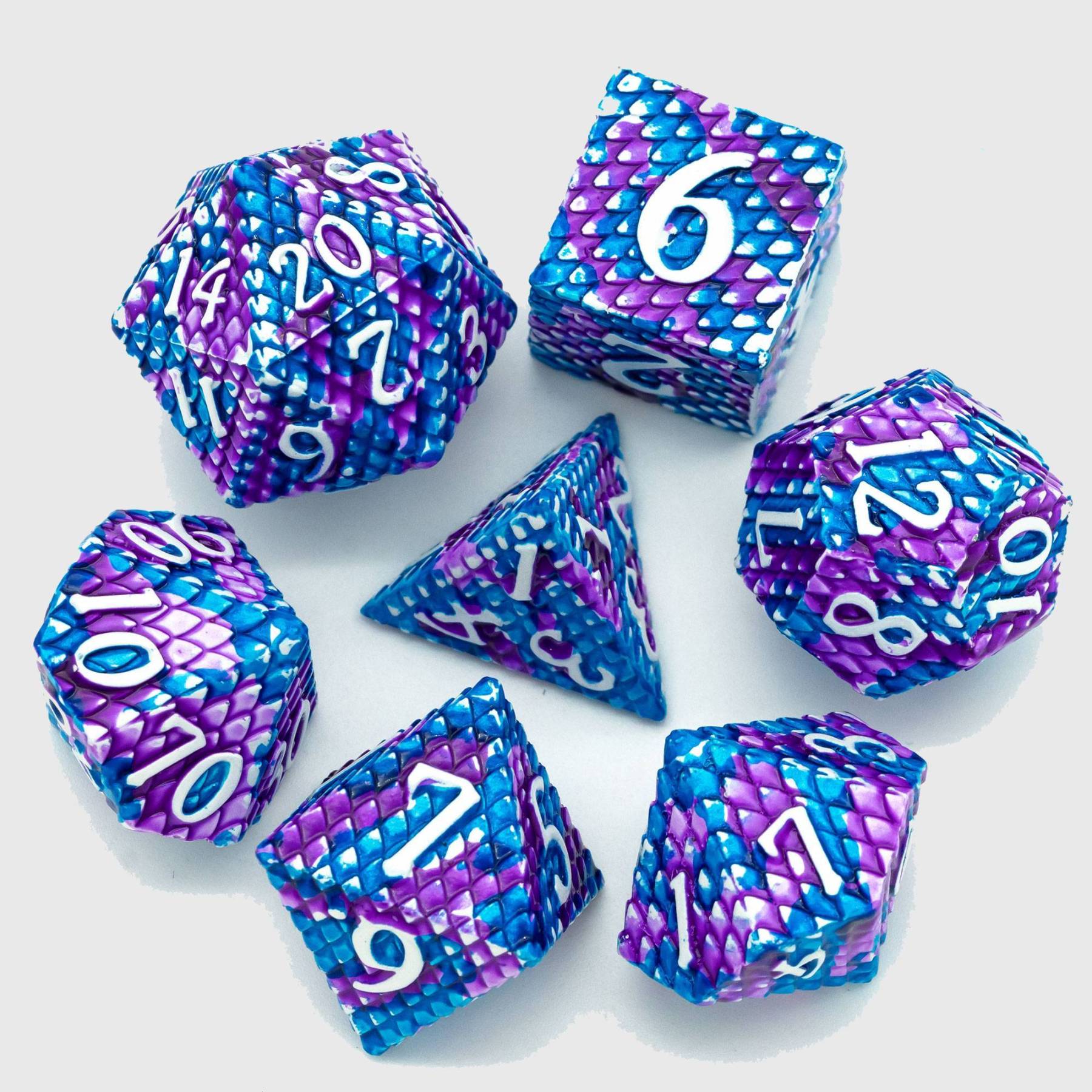 Dragon Scales Metal Dice Set  DND Tabletop Gaming-xinru