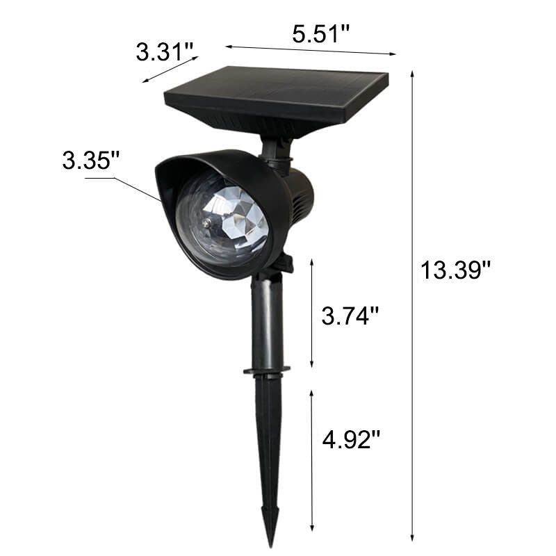 Solar Rotating Color Projection LED Outdoor Garden Lawn Light-xinru