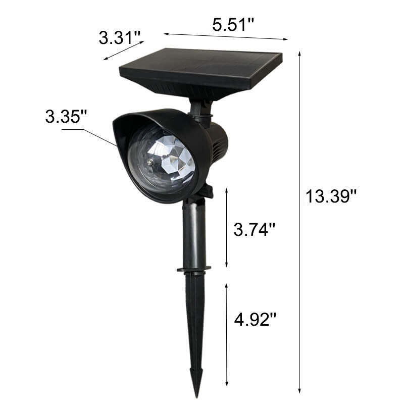 Solar Rotating Color Projection LED Outdoor Garden Lawn Light-xinru