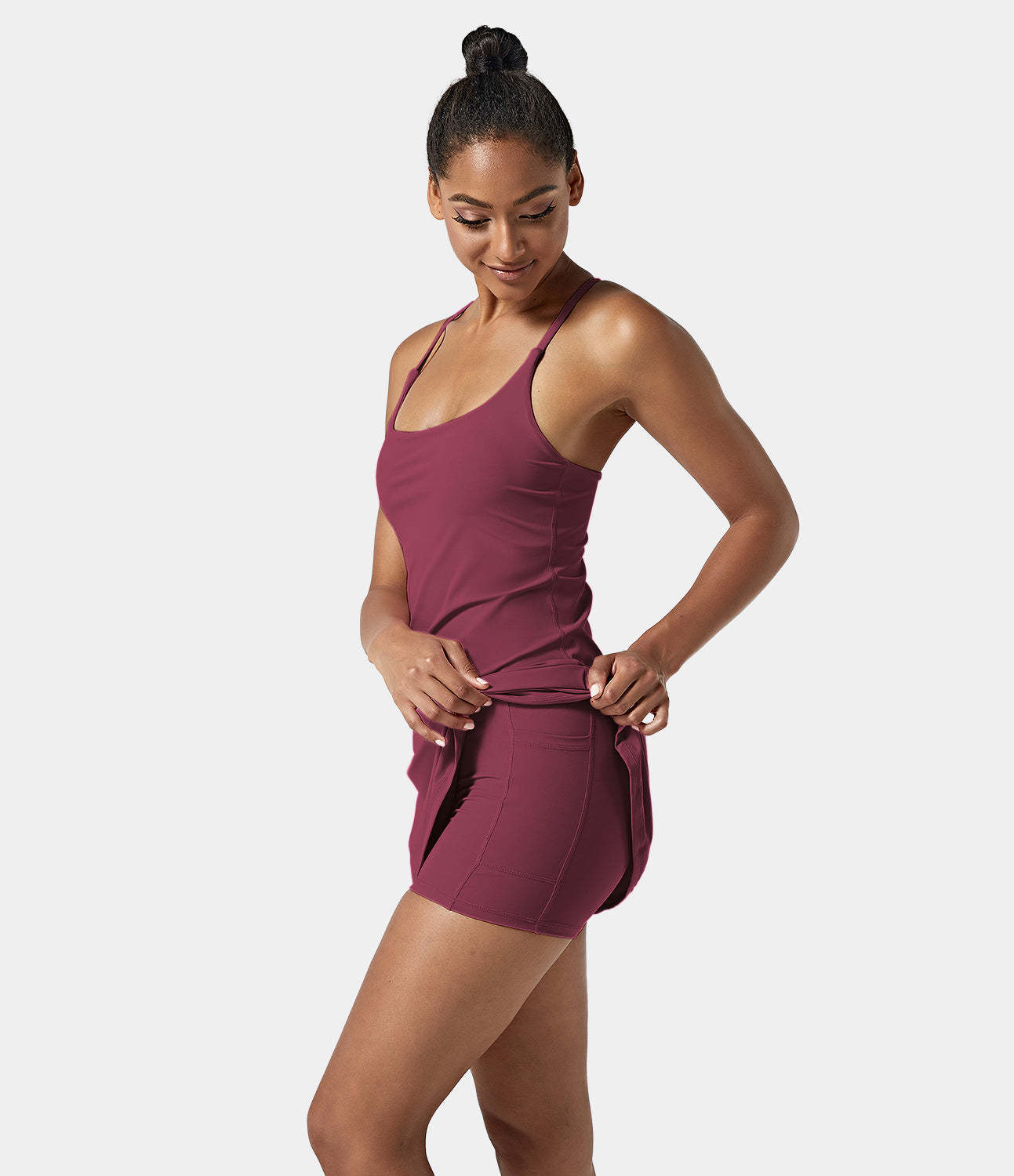 Women's Exercise Workout Dress With Phone Pocket-xinru shop