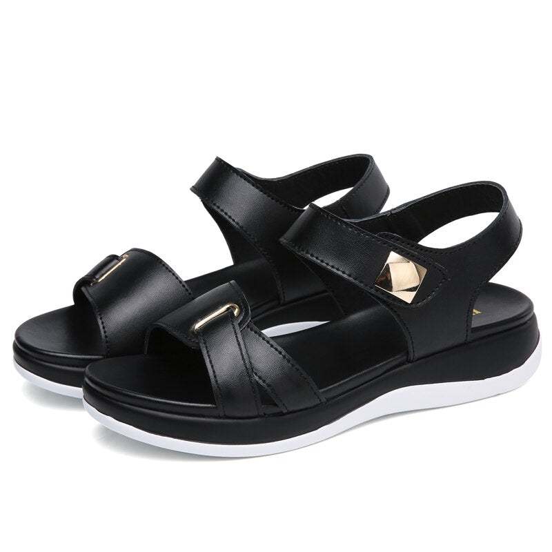 2022 Women Sandals Platform leather Ladies Sandals-xinru