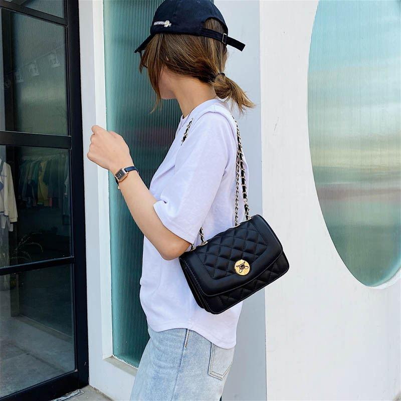 シンプルなワンショルダーチェーンバッグメッセンジャーバッグ-xinru shop