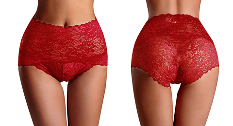 Women Seamless Lace Panties Breathable High Waist Butt Lift Briefs Underwea-xinru