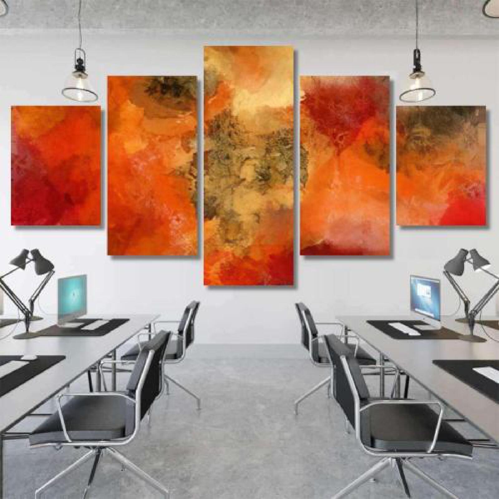 Art Abstract Painted Bright Red-xinru shop