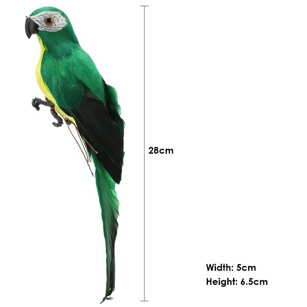 Handmade Foam Parrot Feather Figurine Ornament Fake Bird Garden Prop Decoration-xinru