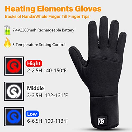 Outdoor Unisex Heated Gloves Liners Electric Gloves-xinru shop