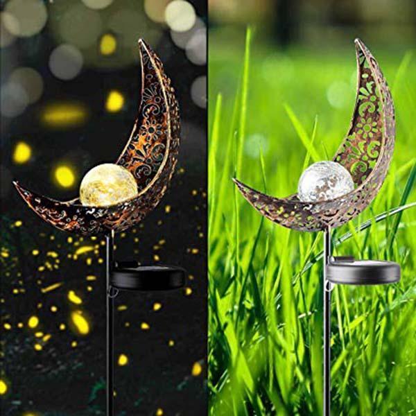 Solar Moon Crackle Garden Decor Light-xinru shop